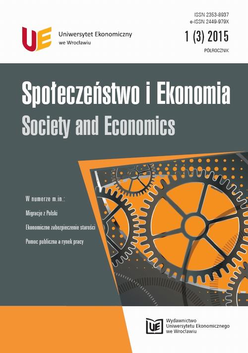 Społeczeństwo i Ekonomia 2015, nr 1(3)