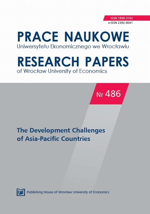 Prace Naukowe Uniwersytetu Ekonomicznego we Wrocławiu nr 486. The Development Challenges of Asia-Pacific Countries