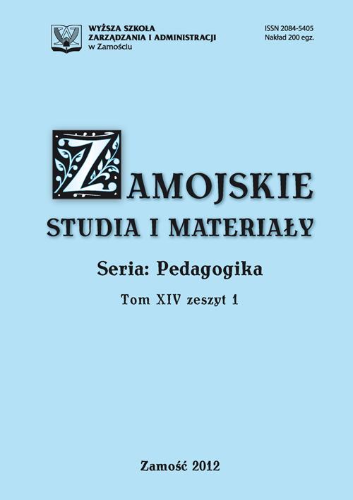 Zamojskie Studia i Materiały. Seria Pedagogika. T. 14, z. 1