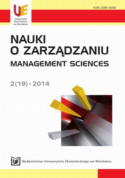 Nauki o Zarządzaniu 2014, Nr 2 (19)