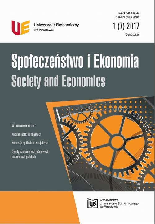 Społeczeństwo i Ekonomia 1(7) 2017