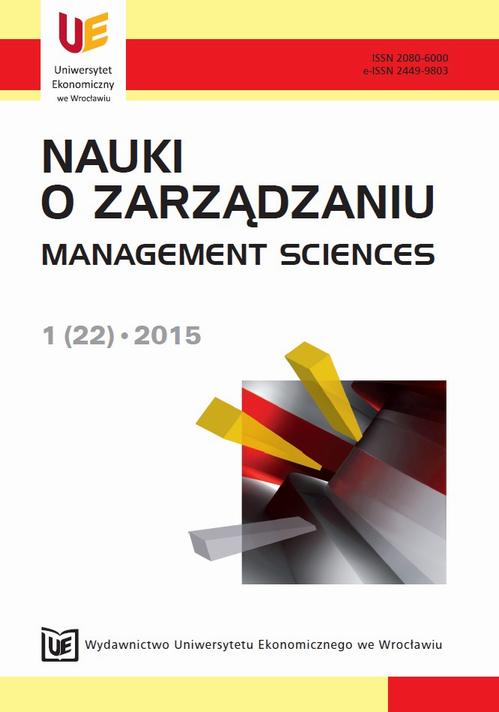 Nauki o Zarządzaniu 2015, nr 1(22)
