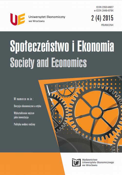 Społeczeństwo i Ekonomia 2015, nr 2(4)