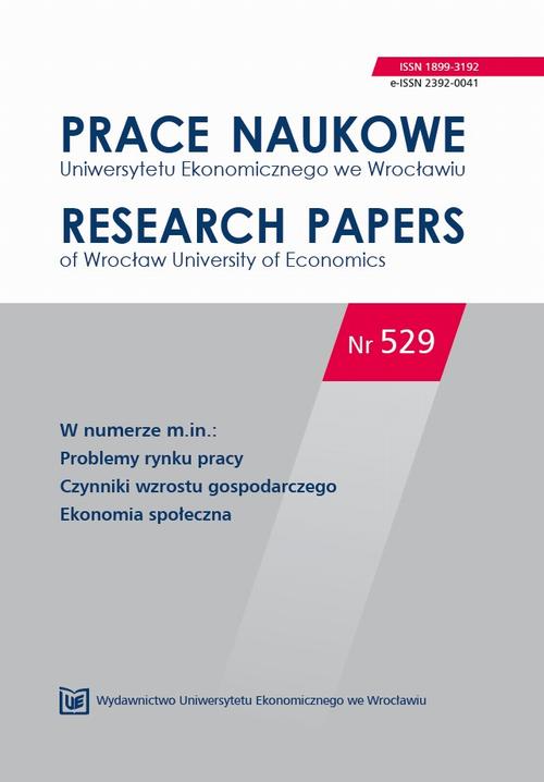 Prace Naukowe Uniwersytetu Ekonomicznego we Wrocławiu nr. 529. Ekonomia społeczna