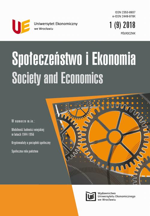 Społeczeństwo i Ekonomia 1(9) 2018