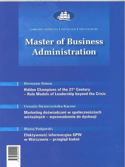 Master of Business Administration - 2010 - 4