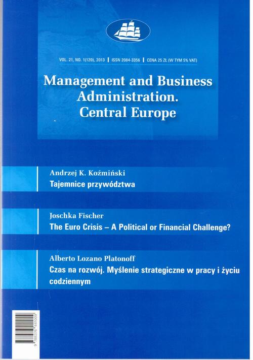 Management and Business Administration. Central Europe - 2013 - 1