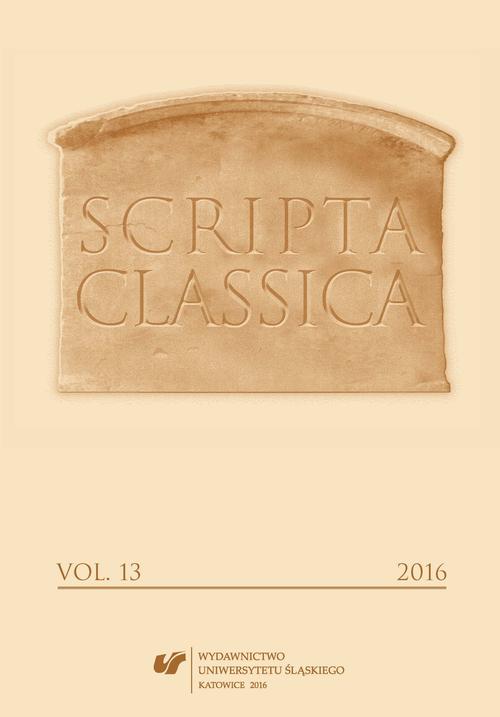 „Scripta Classica” 2016. Vol. 13