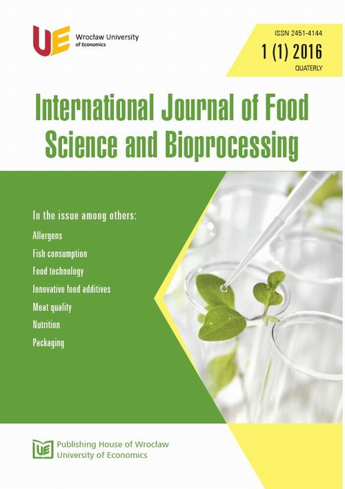 International Journal of Food Science and Bioprocessing 1(1)