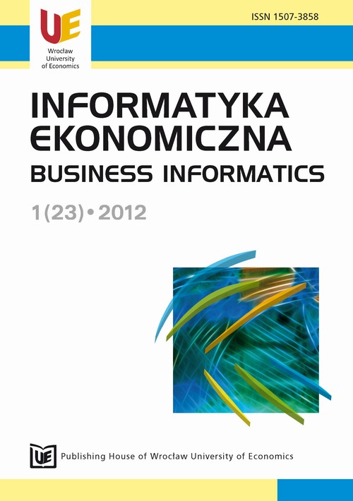 Informatyka Ekonomiczna 1(23)-2012