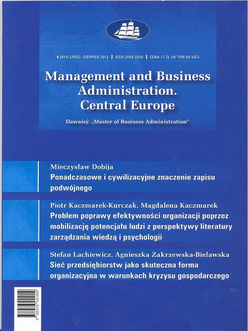 Management and Business Administration. Central Europe - 2012 - 4