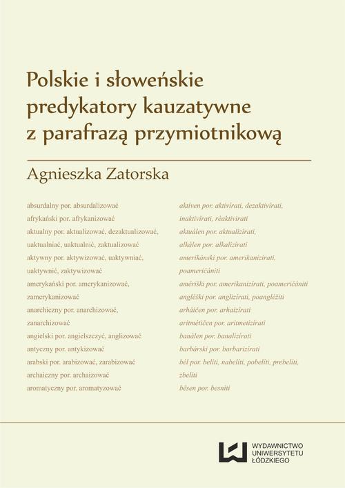 Polskie i słoweńskie predykatory kauzatywne z parafrazą przymiotnikową