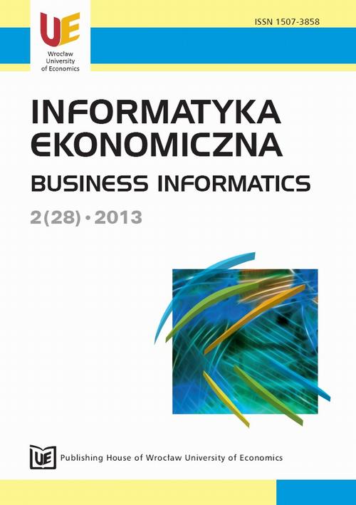 Informatyka Ekonomiczna 2(28) 2013