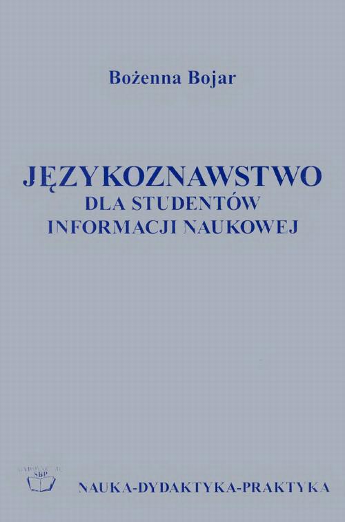 Językoznawstwo dla studentów informacji naukowej