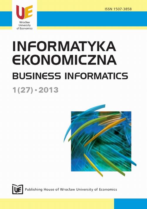 Informatyka Ekonomiczna 1(27) 2013