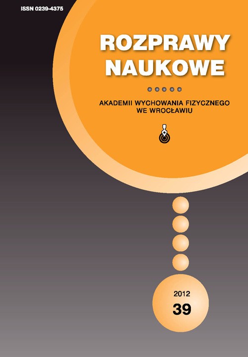 Rozprawy Naukowe Akademii Wychowania Fizycznego we Wrocławiu, 39