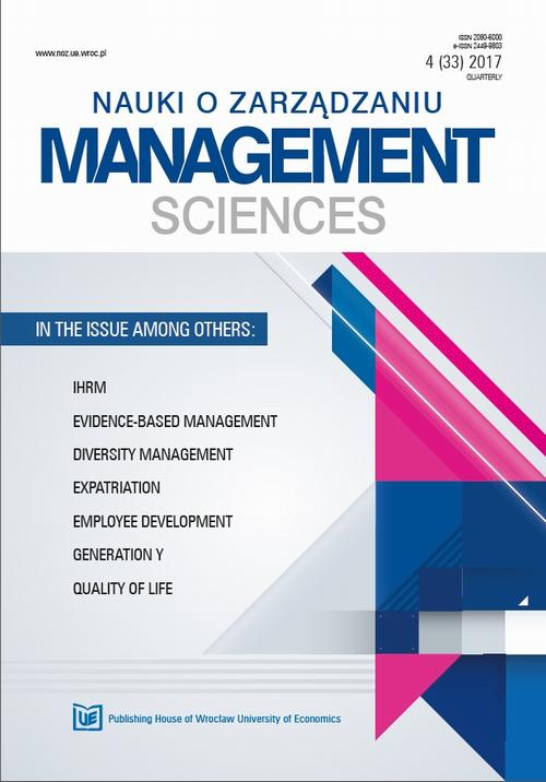 Nauki o Zarządzaniu. Management Sciences 2017 4(33)