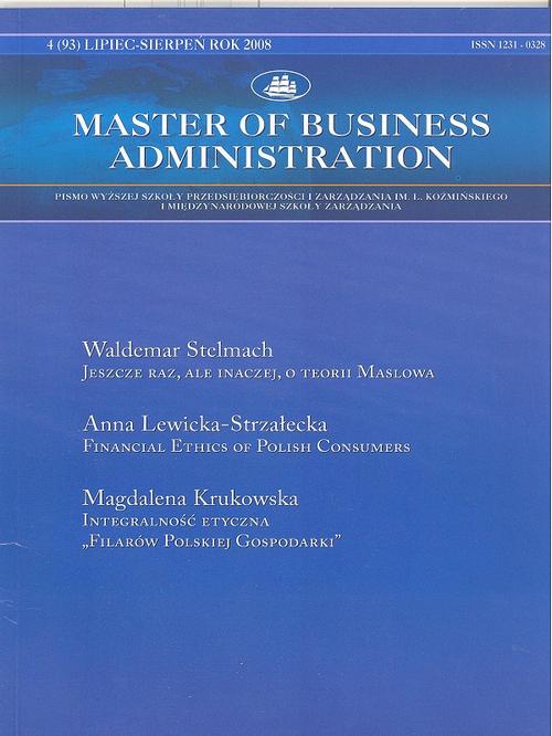 Master of Business Administration - 2008 - 4