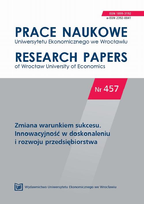 Prace Naukowe Uniwersytetu Ekonomicznego we Wrocławiu, nr 457