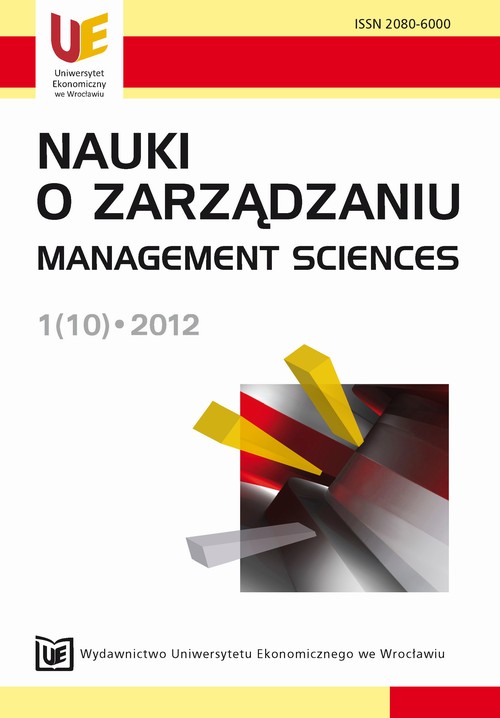 Nauki o Zarządzaniu. Management Sciences 1(10)