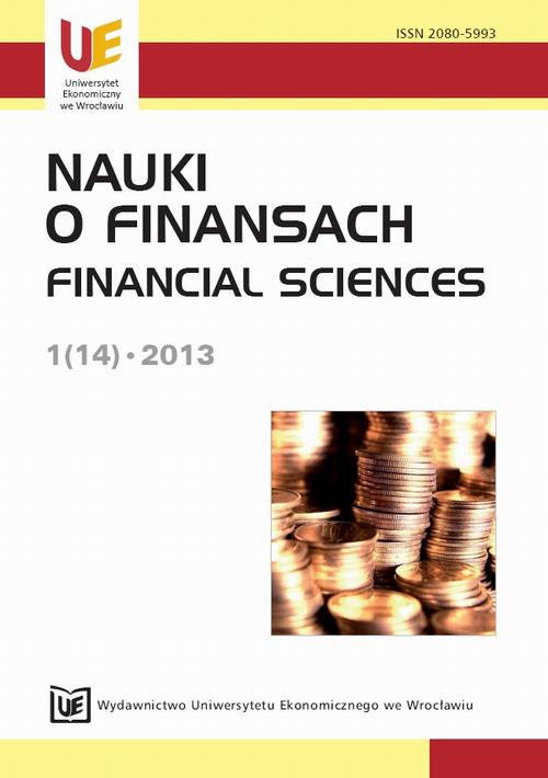 Nauki o finansach 1(14) 2013