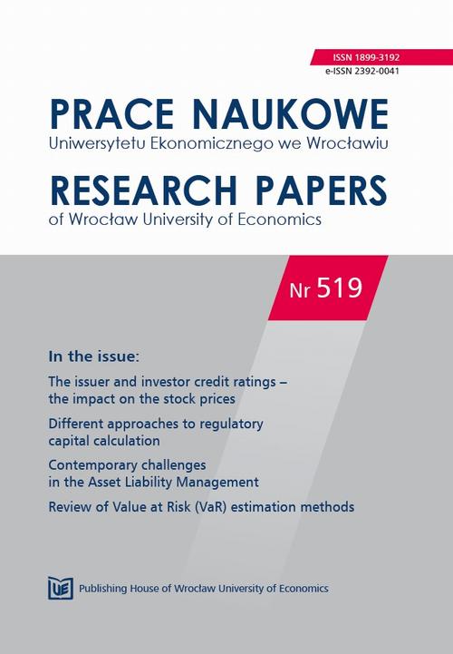 Prace Naukowe Uniwersytetu Ekonomicznego we Wrocławiu nr. 519. The issuer and investor credit ratings – the impact on the stock prices