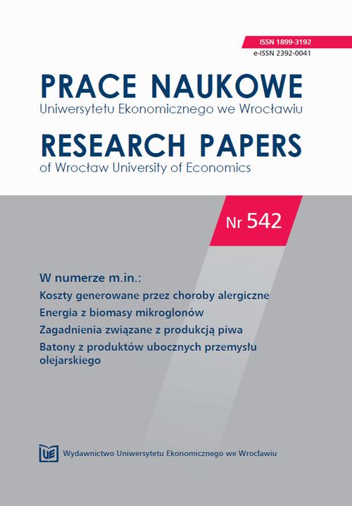 Prace Naukowe Uniwersytetu Ekonomicznego we Wrocławiu nr 542. Koszty generowane przez choroby alergiczne