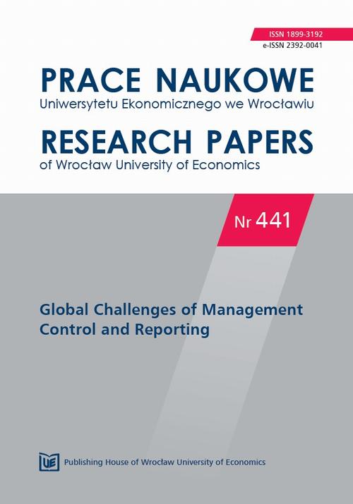 Prace Naukowe Uniwersytetu Ekonomicznego we Wrocławiu nr 441. Global Challenges of Management Control and Reporting
