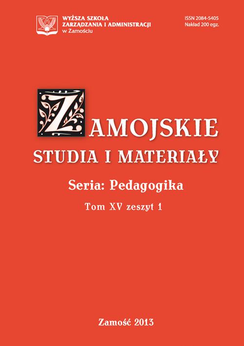 Zamojskie Studia i Materiały. Seria Pedagogika. T. 15, z. 1