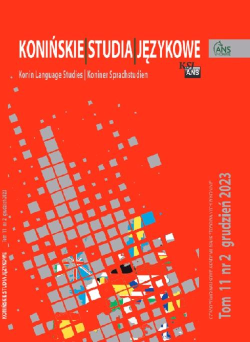 Konińskie Studia Językowe Tom 11 Nr 2 2023