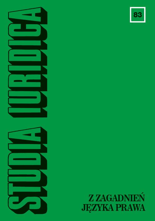 Studia Iuridica, nr 83