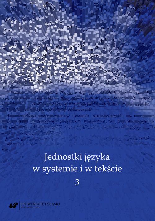 Jednostki języka w systemie i w tekście 3