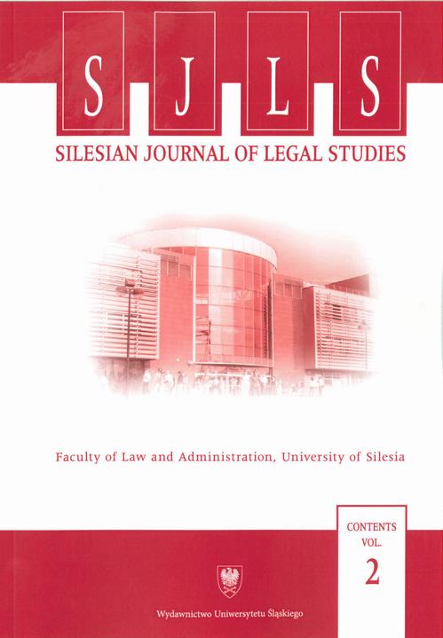 Silesian Journal of Legal Studies. Contents Vol. 2