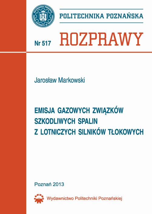 Emisja gazów związkowych szkodliwych spalin z lotniczych silników tłokowych