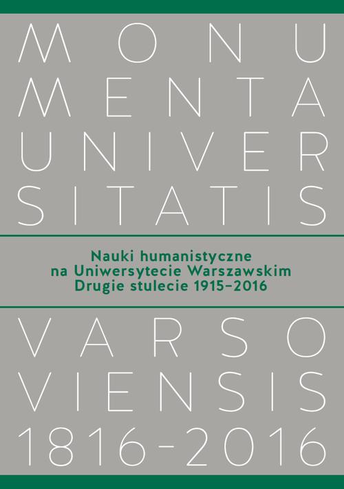 Nauki humanistyczne na Uniwersytecie Warszawskim. Tom 2