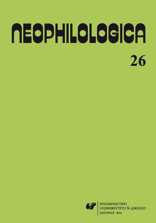 Neophilologica 2014. Vol. 26: Le concept d'événement et autres études