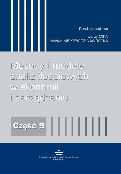 Metody i modele analiz ilościowych w ekonomii i zarządzaniu