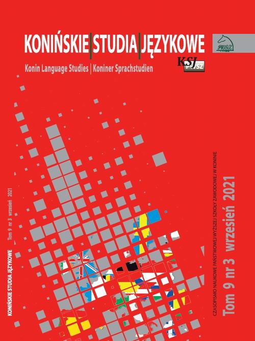 Konińskie Studia Językowe Tom 9 Nr 3 2021