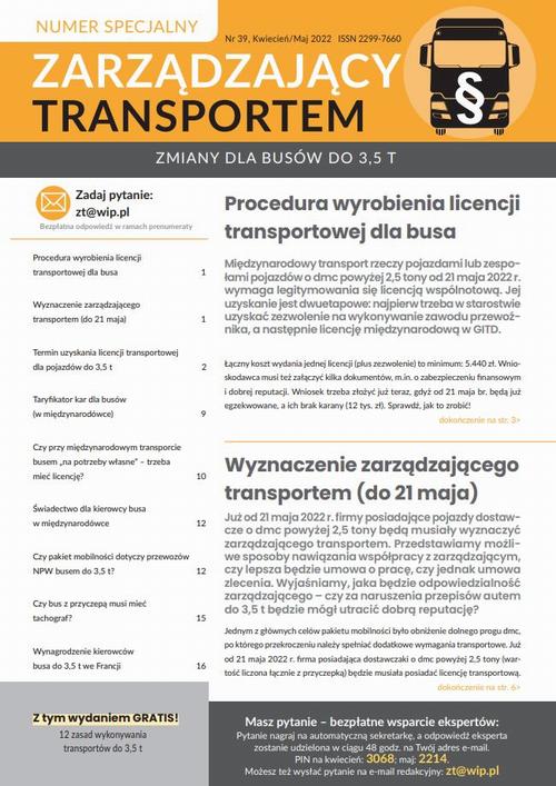 ZMIANY DLA BUSÓW DO 3,5 T