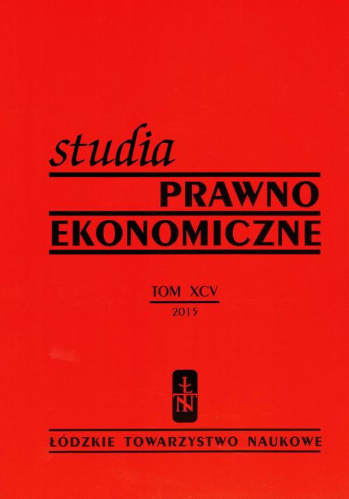 Studia Prawno-Ekonomiczne t. 96/2015