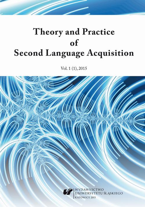 Theory and Practice of Second Language Acquisition 2015. Vol. 1 (1)
