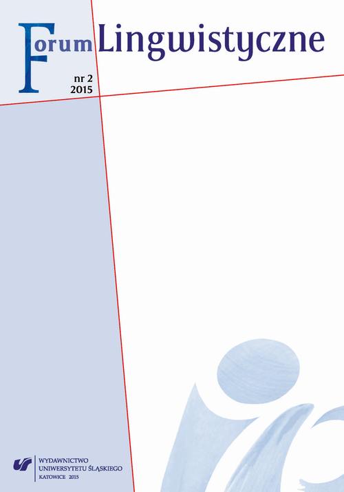 Forum Lingwistyczne 2015, nr 2