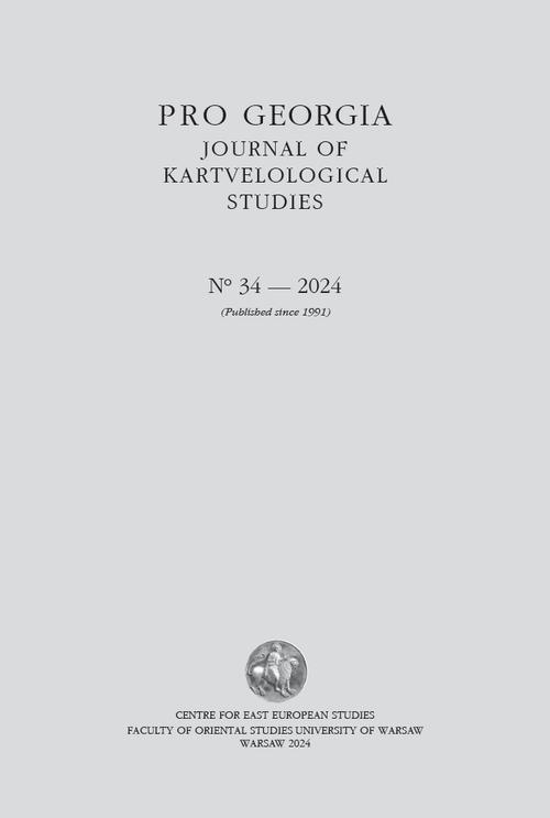 Pro Georgia. Journal of Kartvelological Studies 2024/34