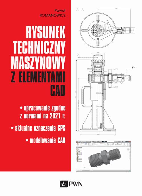Rysunek techniczny maszynowy z elementami CAD