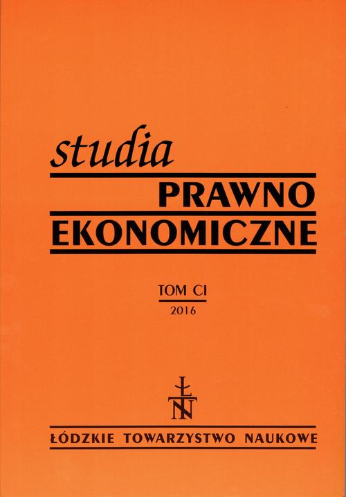 Studia Prawno-Ekonomiczne t. 101/2016