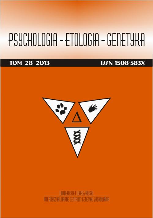 Psychologia-Etologia-Genetyka nr 28/2013