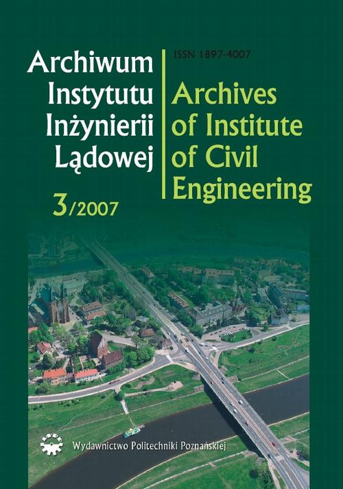 Archiwum Instytutu Inżynierii Lądowej 3/2007
