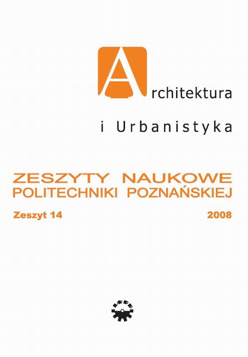 Architektura i Urbanistyka Zeszyt naukowy 14/2008